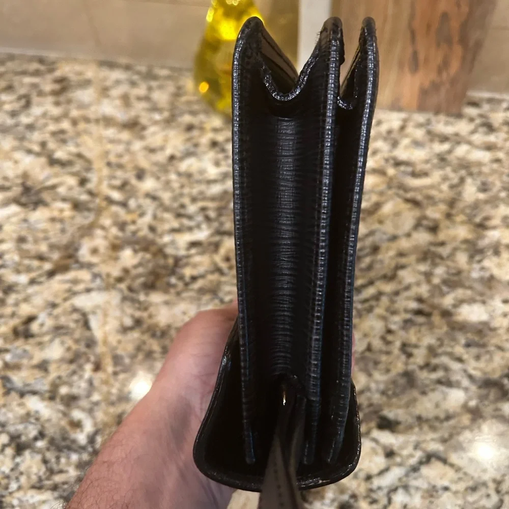 Gianne Versace Black Clutch with Gold Accents with coa - Picture 6 of 12